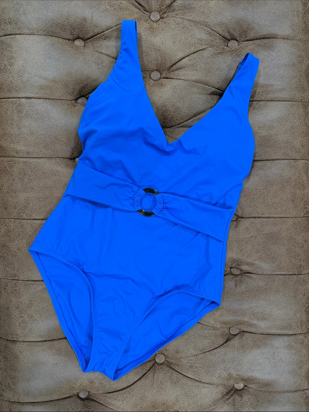 Alex Marie V-neck Belted One Piece Swimsuit